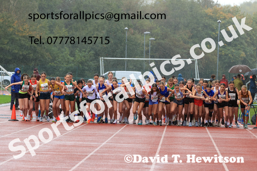Girls Under-15s 2025 Northern Athletics Autumn Road Relays, Leigh, Lancashire. Photo: David T. Hewitson/Sports for All Pics
